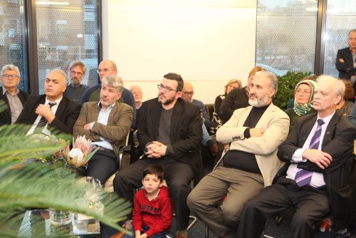 20181206-Lancering-het-boek-Leiden-en-de-Verheven-Porte Vestwal-2-4-Leiden-vlnr-Osman-Ergin-Goksel-Aribas-Mehmet-Oguz-Serafettin-Babacan-Nico-van-Jaarsveld-scaled